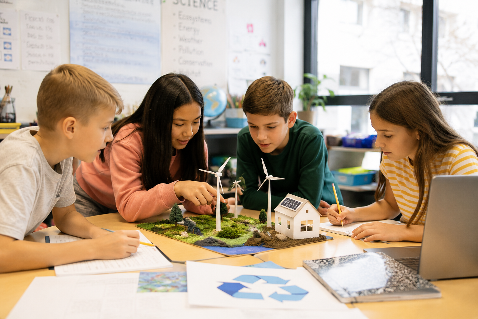 Children learning through hands-on activities